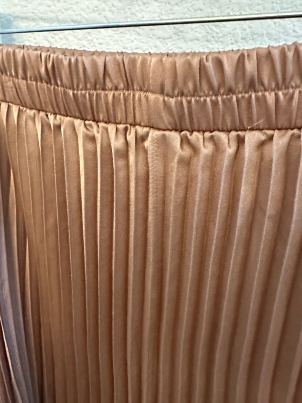 Pleated Midi Skirt in Camel Tan - Picture 5 of 8
